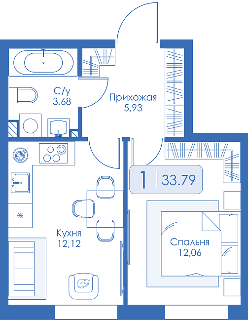 Однокомнатная квартира