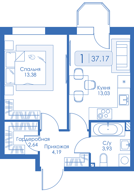 Однокомнатная квартира